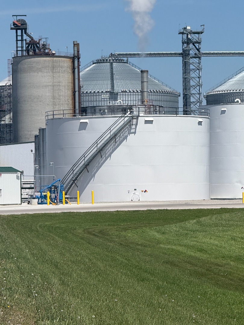 Another view of the tank after two years in service. It can take almost as long to adequately wash a tank marred by black fungus as it does to paint one, so applying Carboxane 2100 BR usually leads to a dramatic reduction in annual maintenance costs to ethanol tanks impacted by fungal growth.