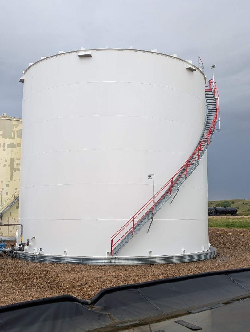 One of the tanks at Green America Biofuels seen in good condition after the project finished.